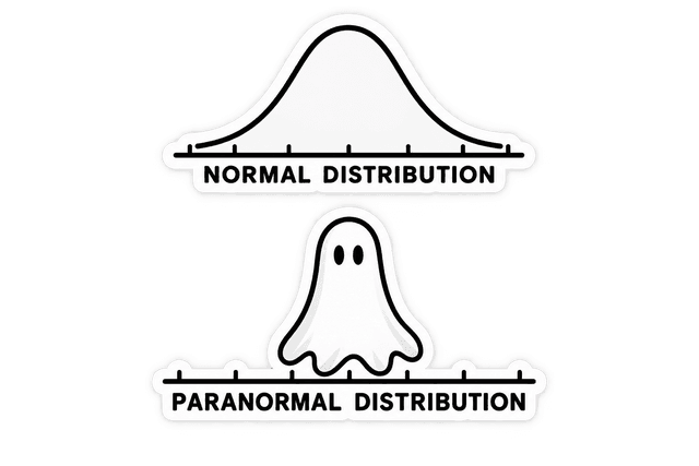 Normal distribution vs paranormal distribution sticker